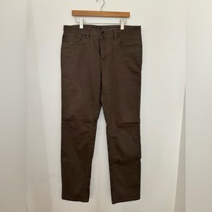 Men’s Prana pants.  Bown. Size 36 x 36 Slim Fit